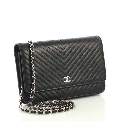 chanel chevron|Chanel Chevron wallet on chain.